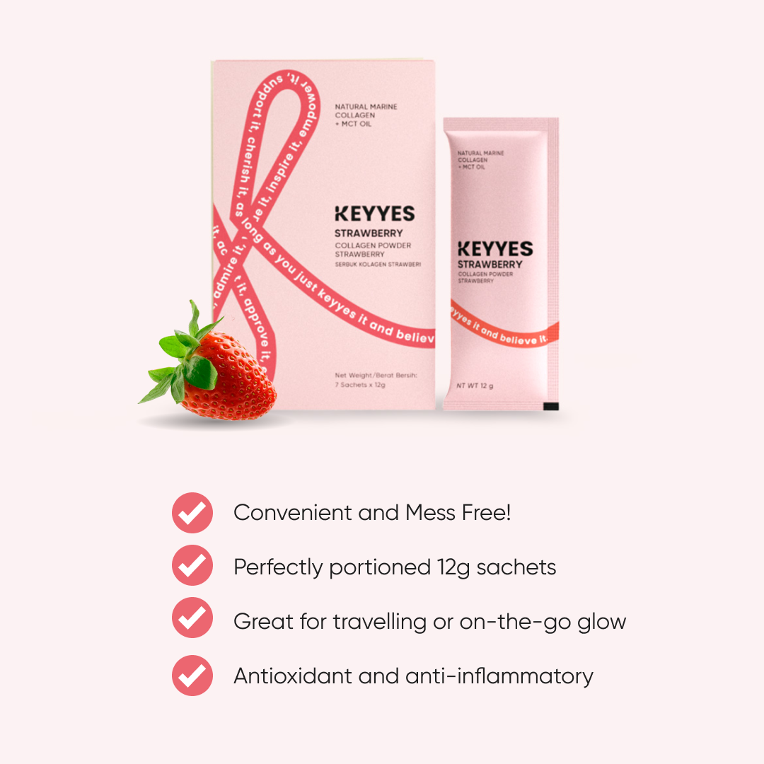 [7's/14's/28's] Strawberry Collagen Healthy Skin Glow, Sachet Boxes