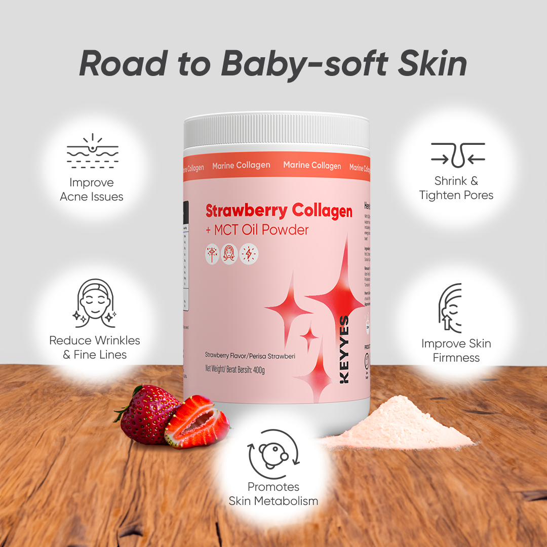 [Subscription - Save 25%] Strawberry Collagen Healthy Skin Glow